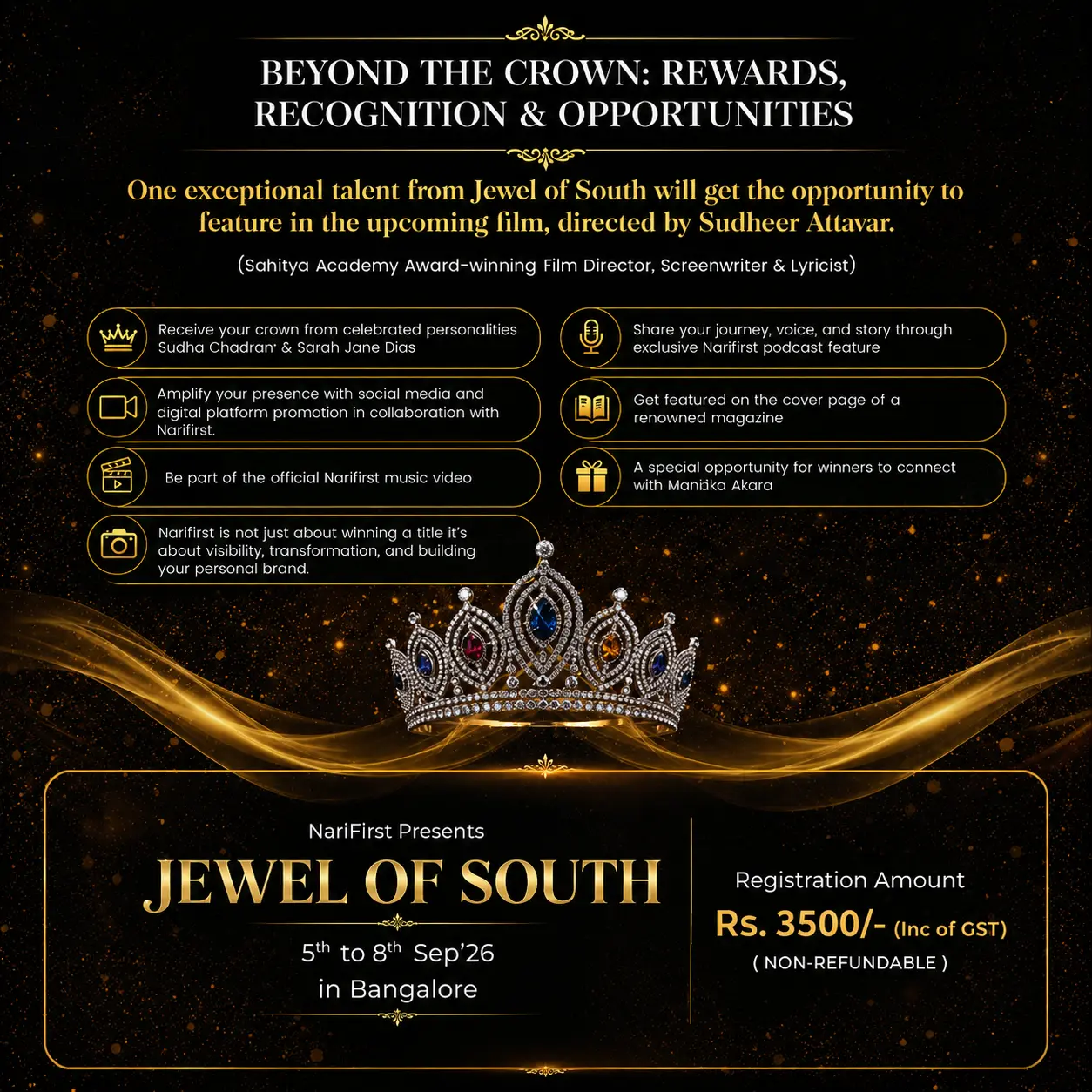 Beyond the Crown — Rewards, Recognition and Opportunities — Registration Rs 3500